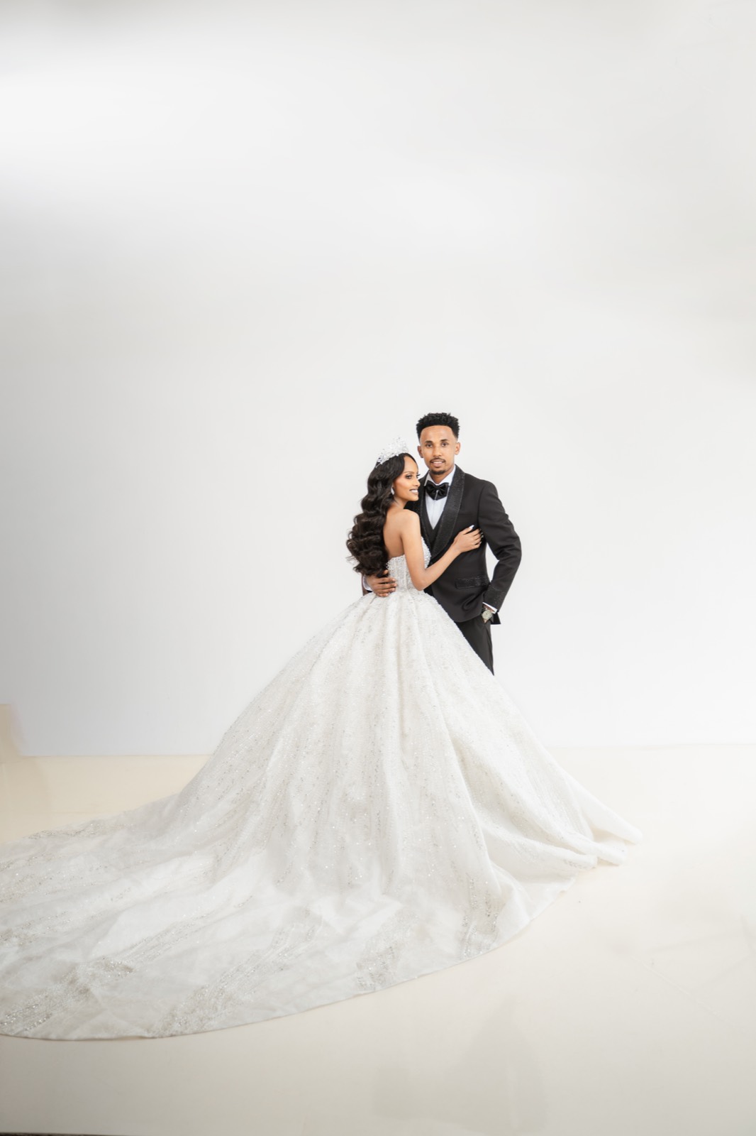 Mikiyas with Lidiya in her ballgown