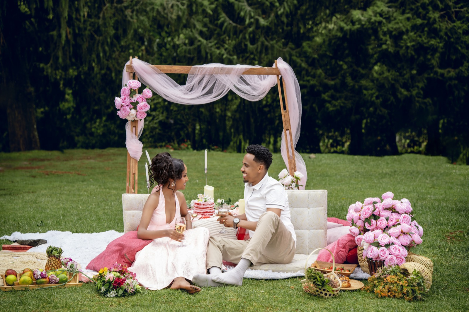 Garden picnic celebration