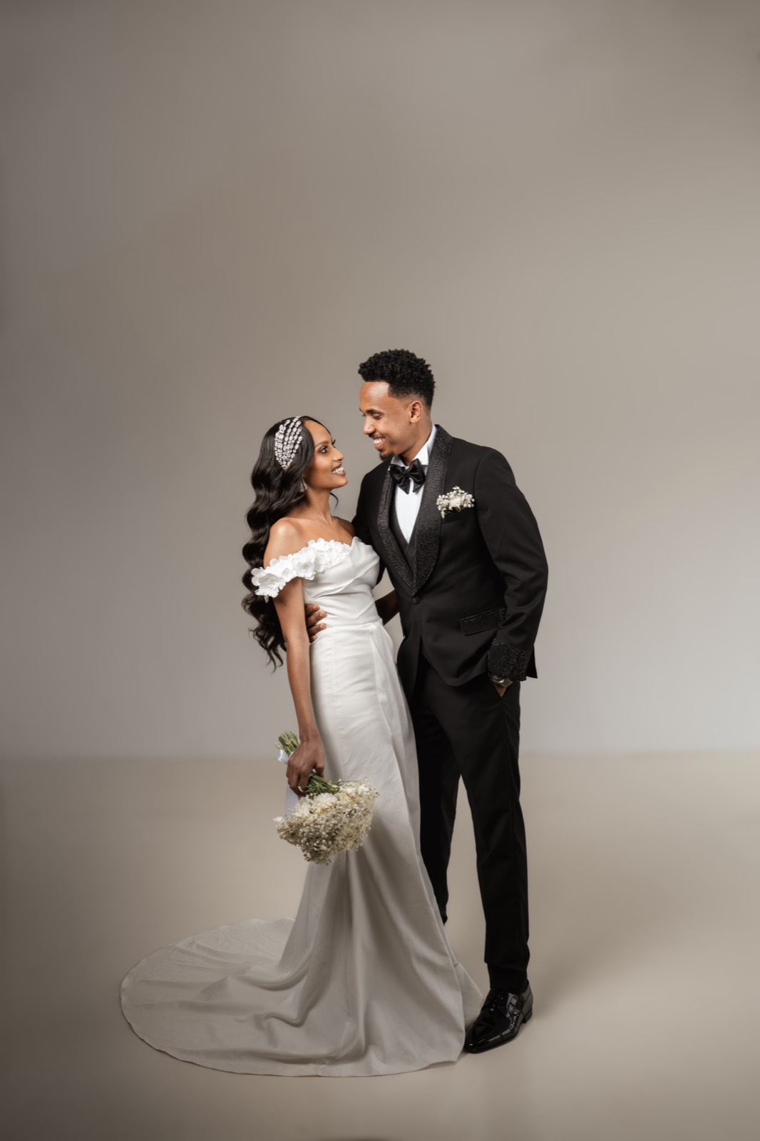 Mikiyas and Lidiya, studio portrait